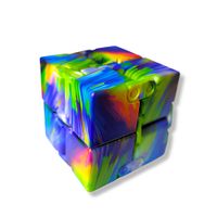 Juguete Sensorial Cubo Infinito Arcoiris Azul