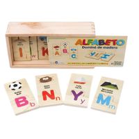 Set Dominio de Letras en Madera Alfabeto 52 piezas