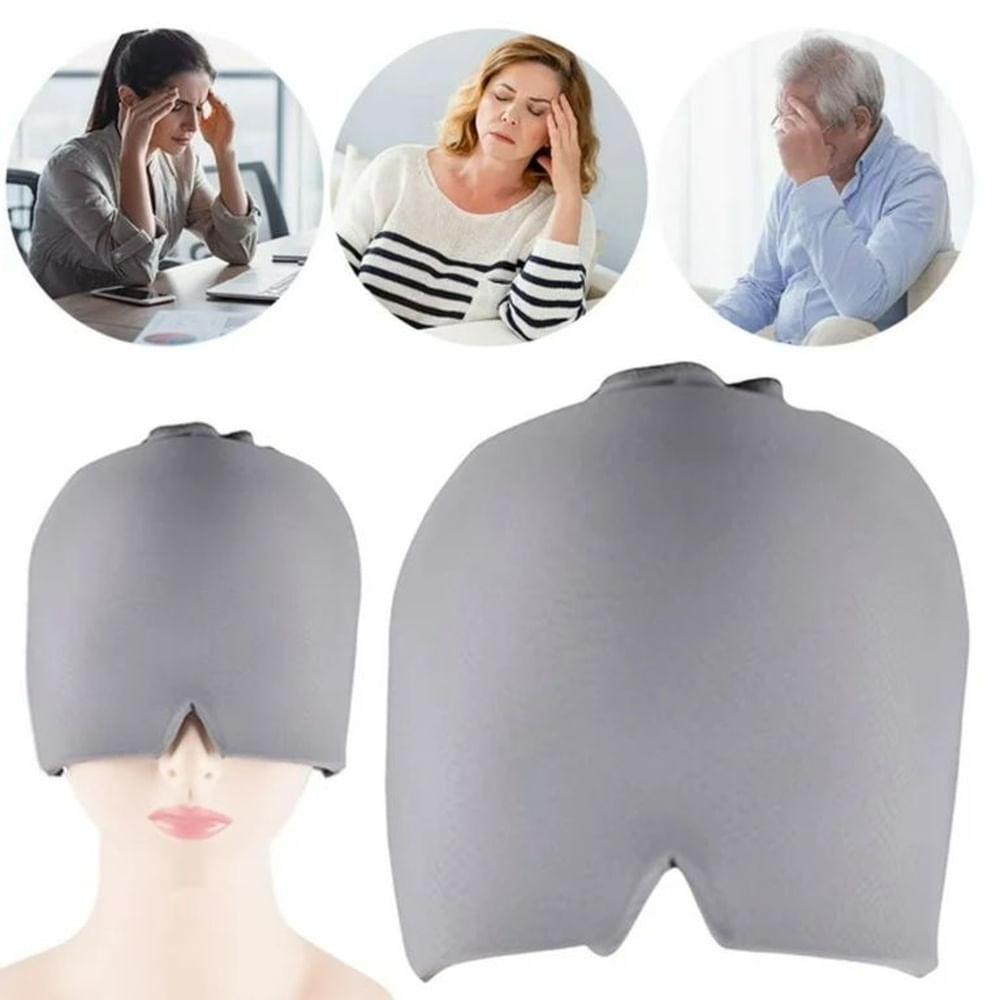 Gorro De Gel Para Aliviar La Migraña - Plomo