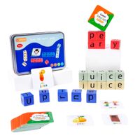 Divertido Juego Educativo  de Deletreo con Cubos y Tarjetas