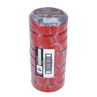 Pack x 8 - Cinta Aislante Truper 19mm x 18m 12504 - Roja