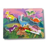 Rompecabeza Mundo Dinosaurio con Pizarra Incluida