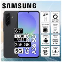 Celular Samsung Galaxy A36 5G 6.7 Pulg. 8GB RAM 256GB Android 15  Negro