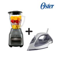 Licuadora Oster 6 V 800 W 1.5 Litros BLSTPEG-GPB - Plancha a Vapor Oster 1200 W GCSTBS3802-053