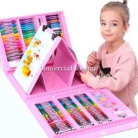 Mega Set de Arte y Dibujo 208 pcs para Niña - ROSADO