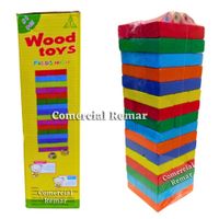 Jenga Yenga de Colores 48 piezas Juego de Mesa Familiar