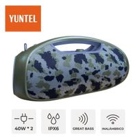 Parlante Portátil Yuntel YP 080BT Great Bass USB BT 40 Watts x 2