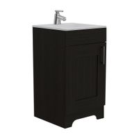 Vanitorio Melamina Tuhome Modelo Barcelona Color Wengue