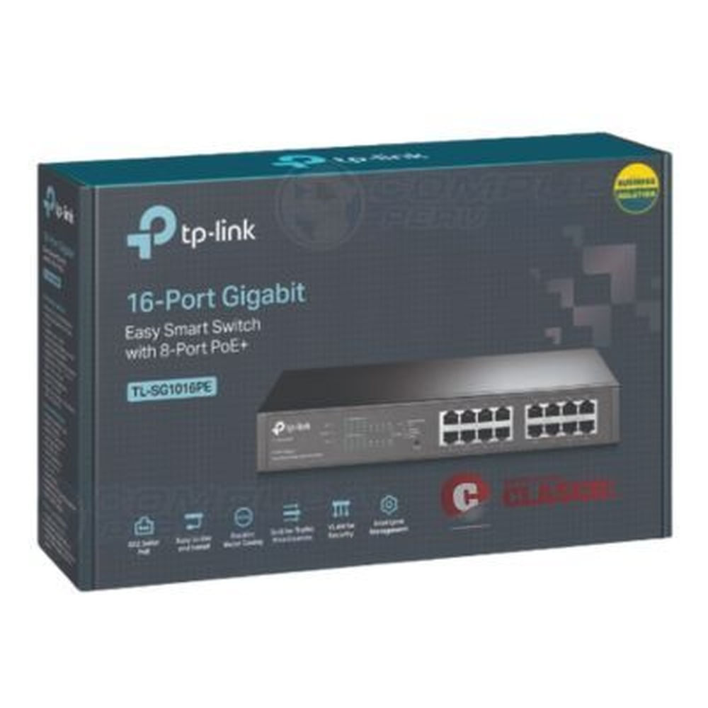 SWITCH TP-LINK TL-SG1016PE 8PTS GIGABIT + 8PTS POE+ 110W