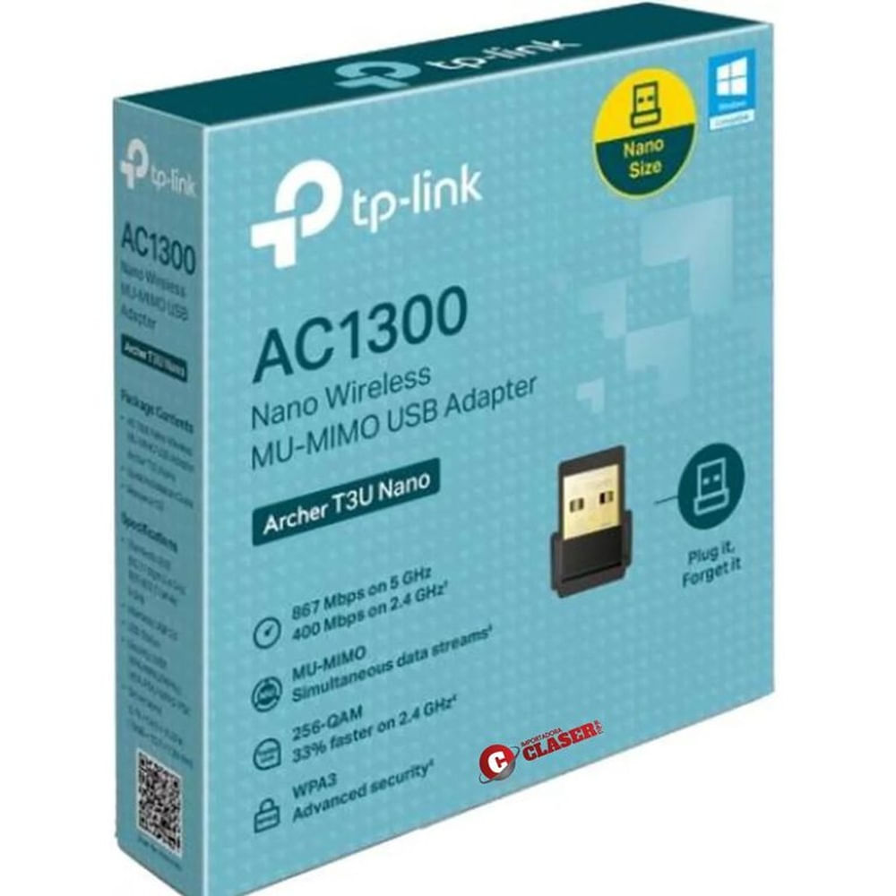 ADAPTADOR USB WIFI TP-LINK ARCHER T3U NANO AC1300