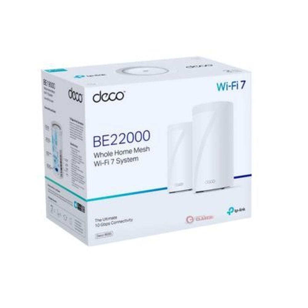 SISTEMA WIFI MESH TP-LINK DECO BE85-2 BE19000 PACK2 WIFI7