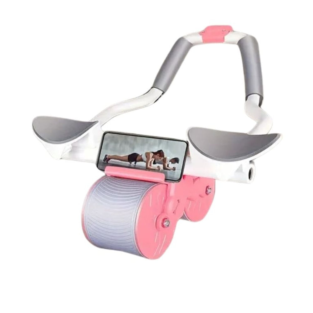Rueda de contracción abdominal de rebote automático - Rosado