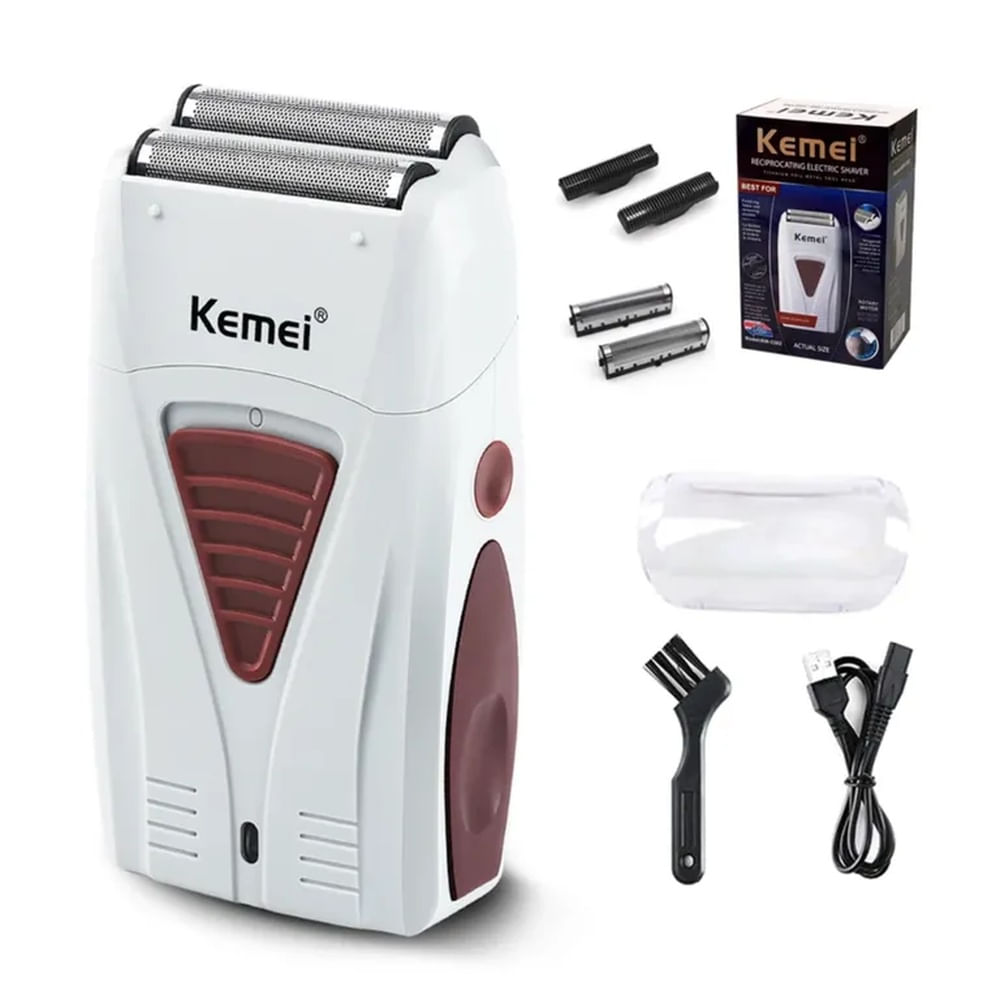 Maquina Rasuradora Profesional KEMEI 3382 - Blanco