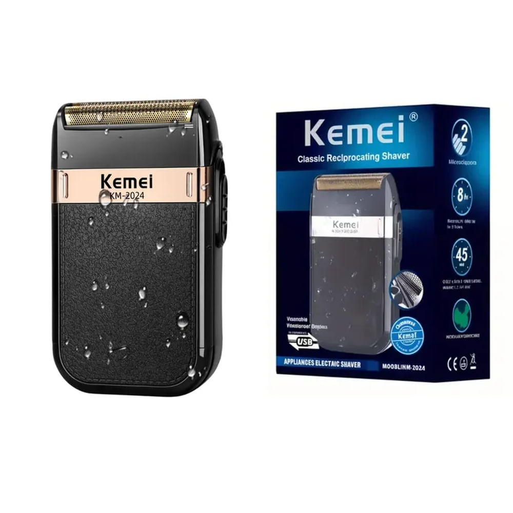 Afeitadora Eléctrica Impermeable para Hombre KEMEI 2024