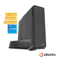 PC de escritorio Vastec Silver Intel Core i5-12400 8GB DRR4 500GB SSD Linux