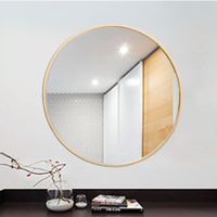 Espejo Circular con Marco de Madera 70x70cm Orange
