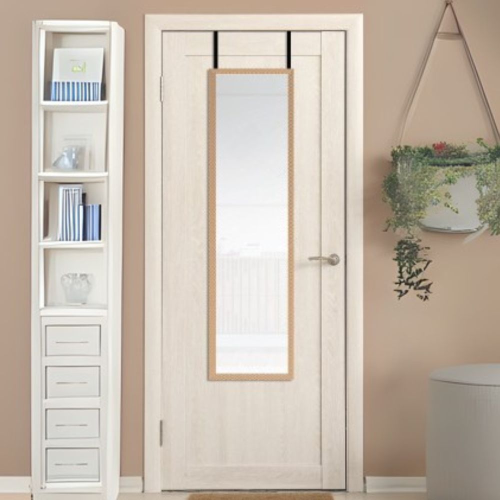 Espejo Rectangular para Puerta 32.8x122.8cm Cobre Textura Orange