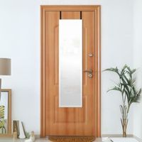 Espejo Rectangular para Puerta 32.8x122.8cm Blanco Rayado Orange