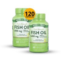 2  UNIDADES OMEGA 3 FISH OIL 1400MG 120 CAPSULAS BLANDAS NATURE'S TRUTH SABOR LIMON