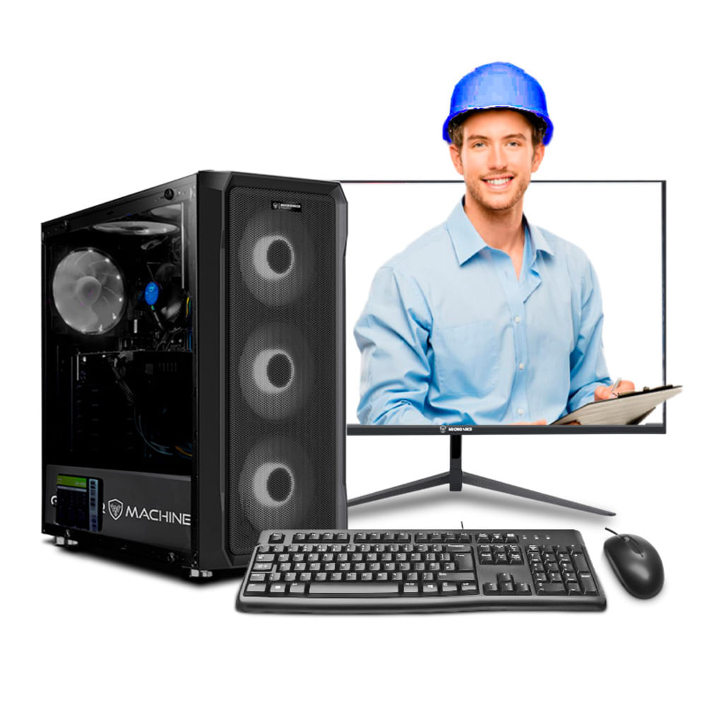 Pc Intel Core I7 12700F 16gb 500Gb 24 Ips RTX5060 8GB Mipclista Computadora ESCRITORIO inge
