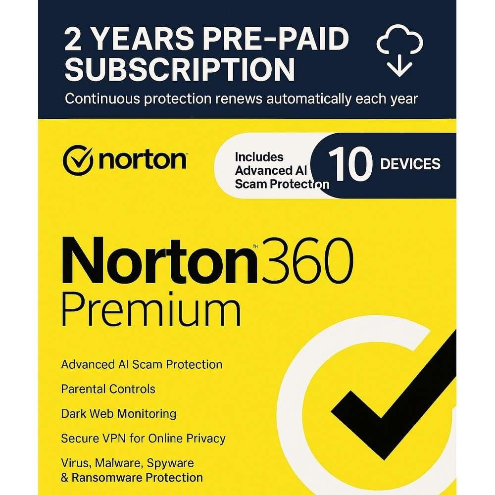 Norton TM 360 Premium- 10 Device - 2 Años