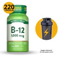 VITAMINA B12 1000MCG 220 NATURE'S TRUTH FRASCO CON 220 CAPSULAS CON SHAKER
