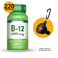 VITAMINA B12 1000MCG 220 NATURE'S TRUTH FRASCO CON 220 CAPSULAS CON PORTASUPLEMENTOS