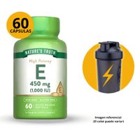 VITAMINA E 1000 UI 450MG NATURES TRUTH FRASCO 60 CAPSULAS CON SHAKER