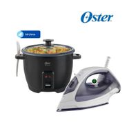 COMBO OSTER Olla Arrocera 1.8 Litros - Plancha Liviana a Vapor