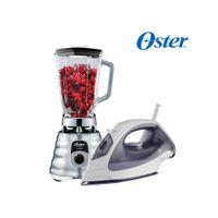 COMBO OSTER Licuadora Cromada 1.25 lt BLST4655- Plancha A Vapor