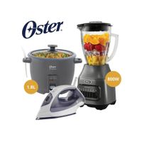 Combo Oster Licuadora 1.5LT - Olla Arrocera 1.8 LT- Plancha a Vapor