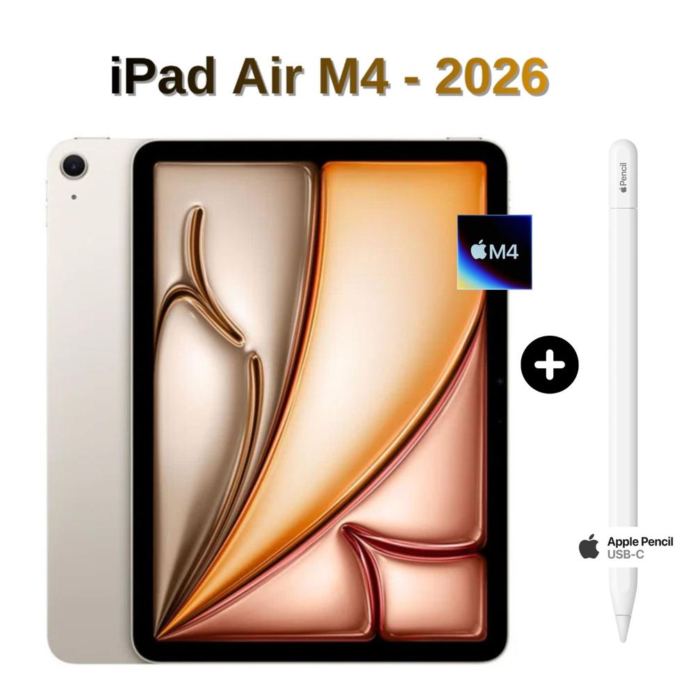 Combo iPad Air Apple de 11'' Chip M4 WiFi 128GB - Starlight con Apple Pencil