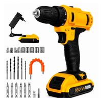 Taladro Atornillador 180v Inalambrico Destornillador con Estuche