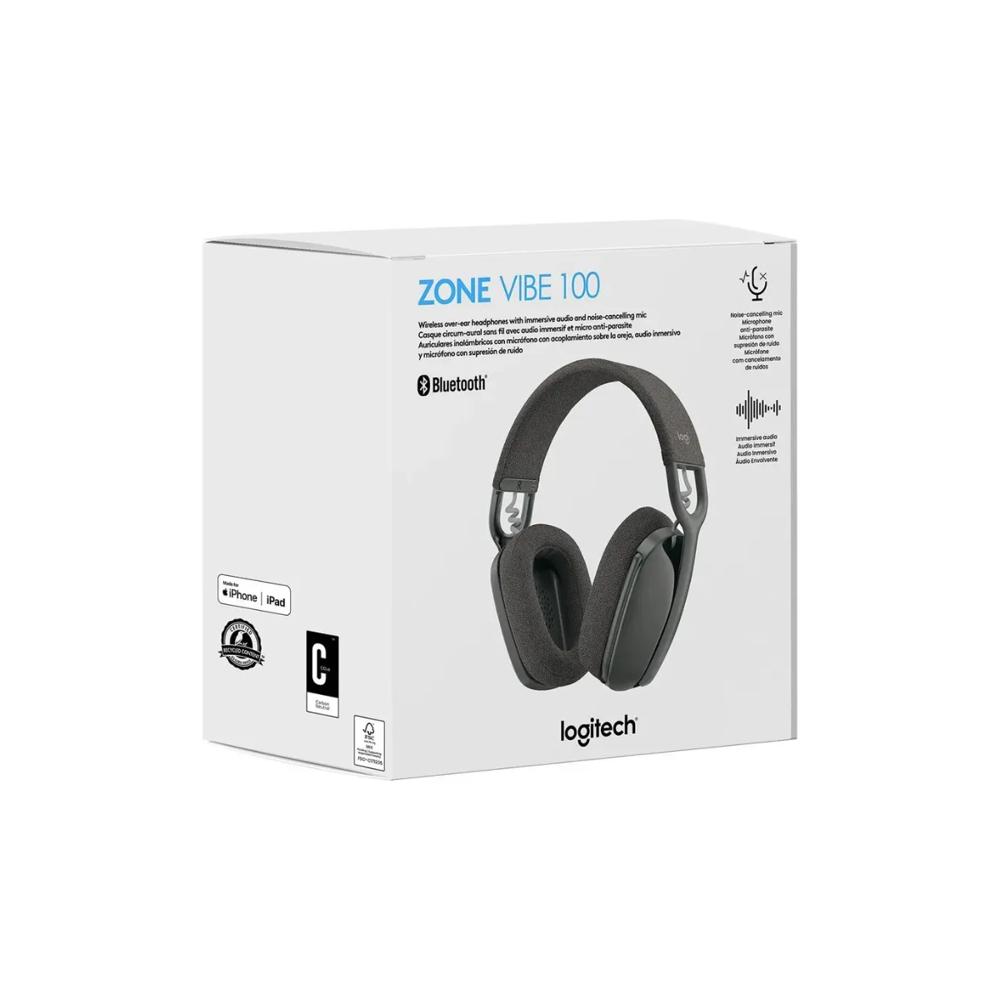 AURICULARES LOGITECH ZONE VIBE 100 BLUETOOTH BLACK
