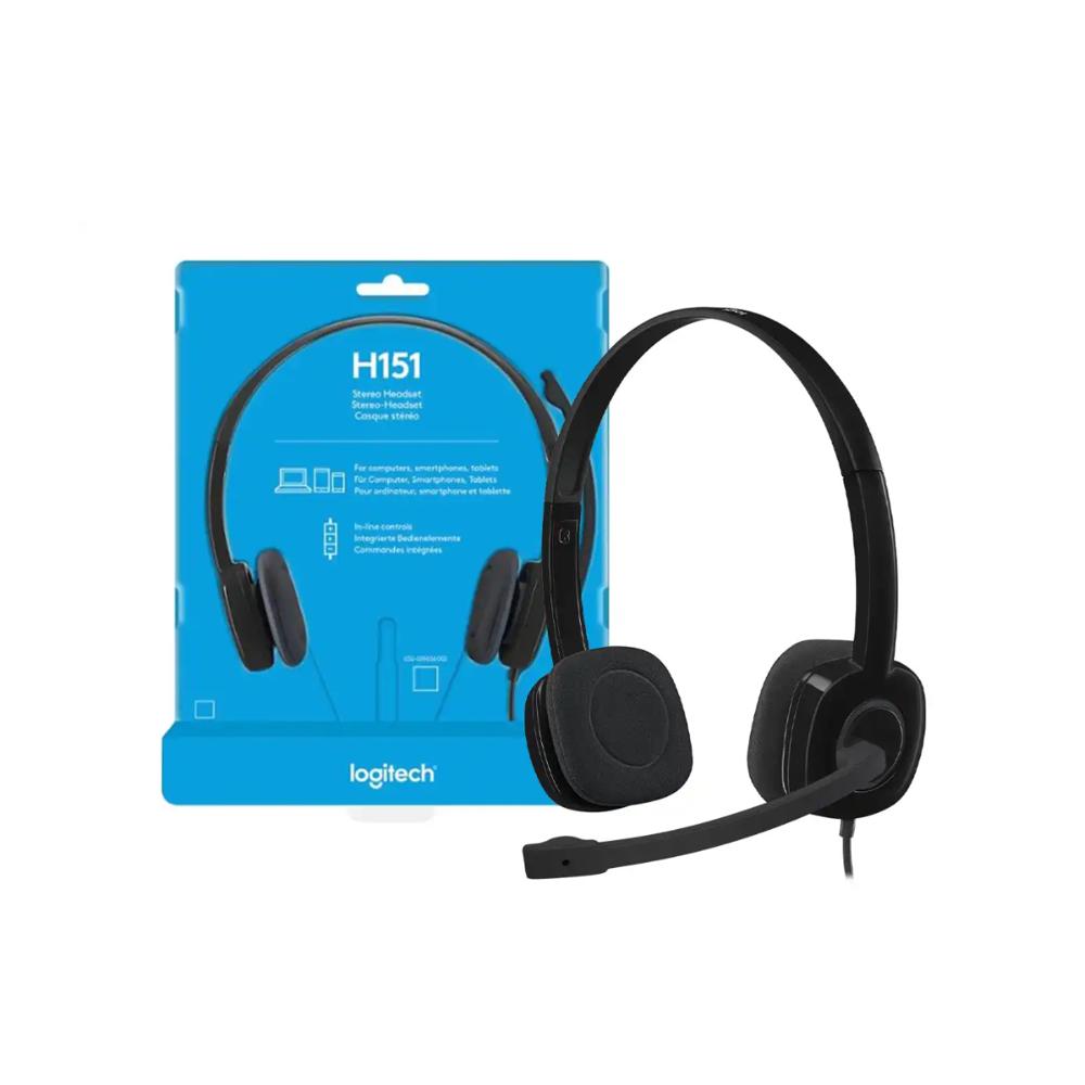 AUDIFONO CON MICROFONO LOGITECH H151 STEREO BLACK 981-000587