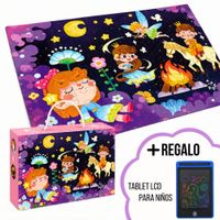 Rompecabezas Luminoso 96 Piezas Para Niños Brilla En La Oscuridad + REGALO Pizarra Mágica