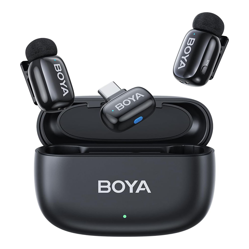 BOYA Mini 2 Micrófono inalámbrico USB C  2TX 1RX  30 horas de duración