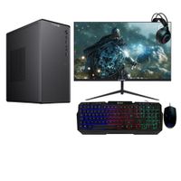 Combo PC Enkore i5 12va 16GB 500GB SSD-Monitor 24-Kit 4en1 Negro