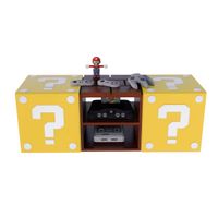 Estante Flotante Gamer Mario NR 01 120cm Movenda Cerezo con Amarillo