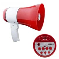 Megáfono 35W Recargable Sirena Grabación de 240 Segundos Color Aleatorio