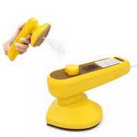 Plancha de Corazón a Vapor Eléctrica Planchado Ropa Vertical Horizontal Antiadherente Amarillo