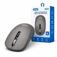 Mouse Inalámbrico Recargable Knup G53 Silencioso Bluetooth y 2.4G Laptop PC - Gris