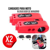 Pack X2 Candados Antirrobo para Acelerador De Moto Rojo