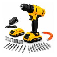 Taladro Atornillador 180v Inalambrico Destornillador con Estuche