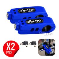 Pack X2 Candados Antirrobo para Acelerador De Moto Azul