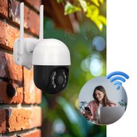 Cámara De Seguridad WiFi Exterior 360° HD Visión Nocturna Audio Bidireccional Detección Movimiento
