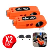 Pack X2 Candados Antirrobo para Acelerador De Moto Naranja