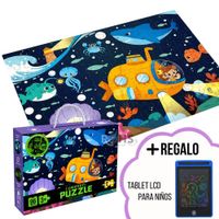 Rompecabezas Morado Infantil 96 Piezas Brilla En La Oscuridad Puzzle Educativo Niños Con Regalo