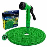 Manguera Multiusos Expandible Retráctil con Accesorios hasta 45 Metros 7 en 1 - Verde