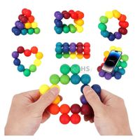 Cubo Sensorial De Bolas Flexible Antiestrés Educativo Para Niños Y Adultos